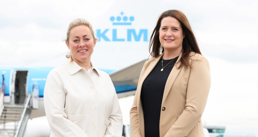 Katy Best, Chief Commercial Officer at Belfast City Airport, and Helen McGorman, Head of Stakeholder Engagement NI at Tourism Ireland