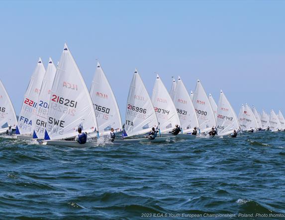 European youth sailing championships - ILCA6 class - on the water
