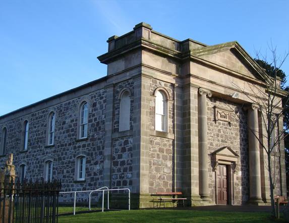 a photograph of the exterior of the church