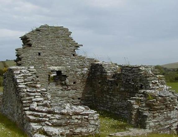 a photograph of some brick ruins