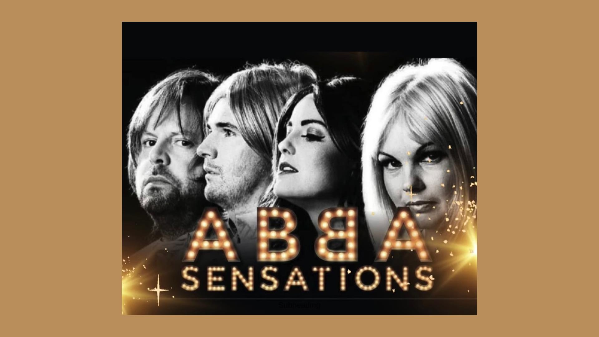 Abba Sensations live music performance at Studio 1a, Bangor Drama Club