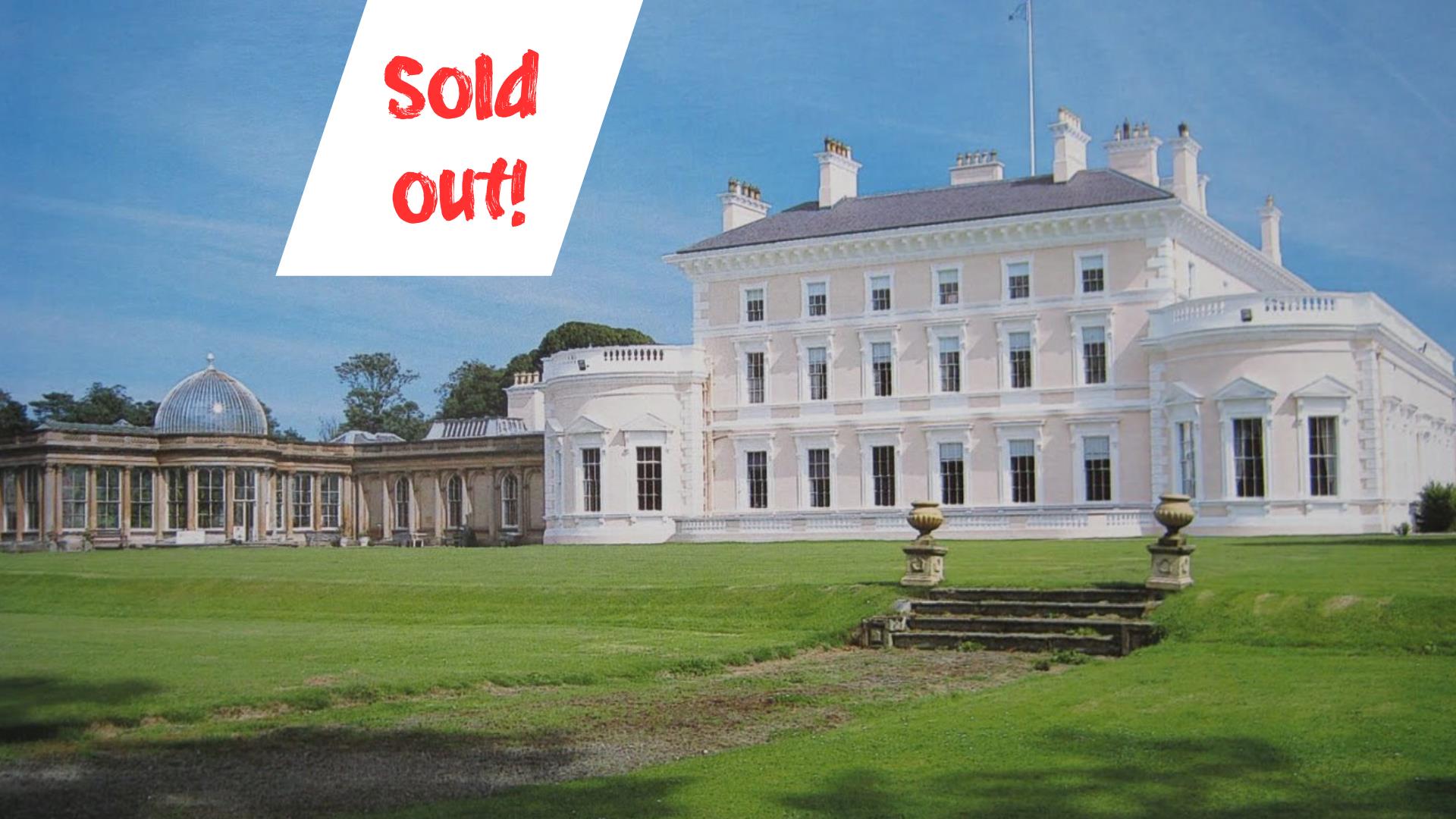 Ballywalter Park house exterior surrounding by greenery, now sold out