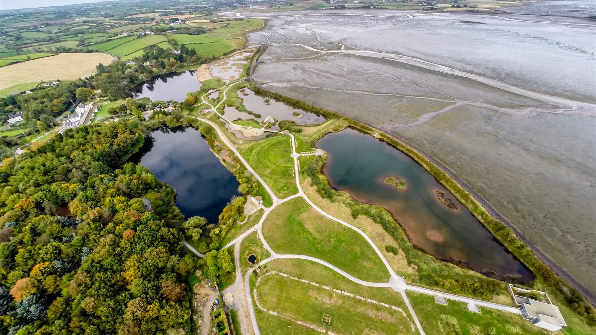 ariel view of WWT Castle Espie