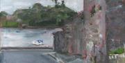 Painting of Portaferry street looking towards shore