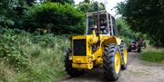 Yellow tractor