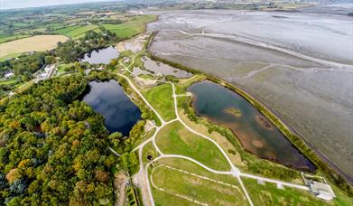 ariel view of WWT Castle Espie